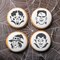 Halloween Cookie Monster Faces Cookie Stencils: Frankenstein, Witch, Dracula, Werewolf | C451 by Designer Stencils | Stencils for Royal Icing, Airbrush, Dusting Powder |